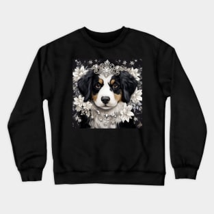 Bernese with flowers Crewneck Sweatshirt